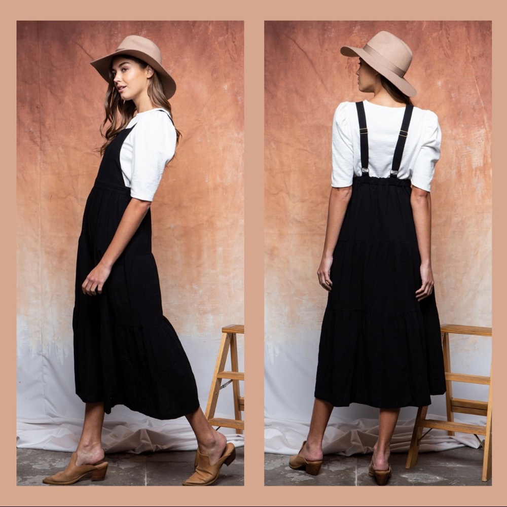 Birdie Black Overall Maxi Dress
